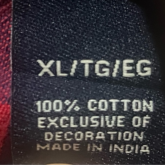 Chaps Men’s Plaid BU LS Shirt Blue Red White Size XL 100% Cotton - Picture 4 of 4